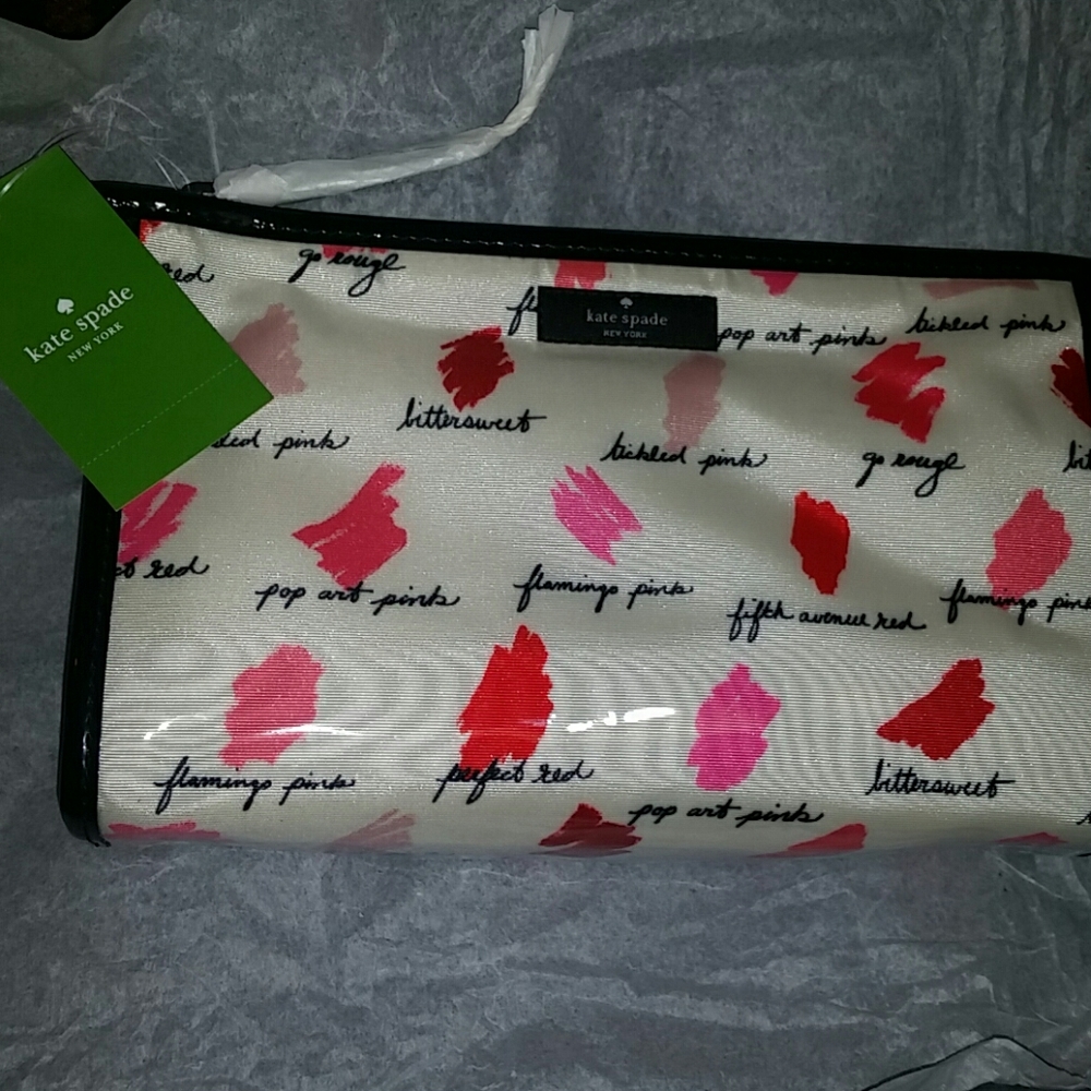 NWT Kate Spade Medium Heddy Lipstick Makeup Bag
